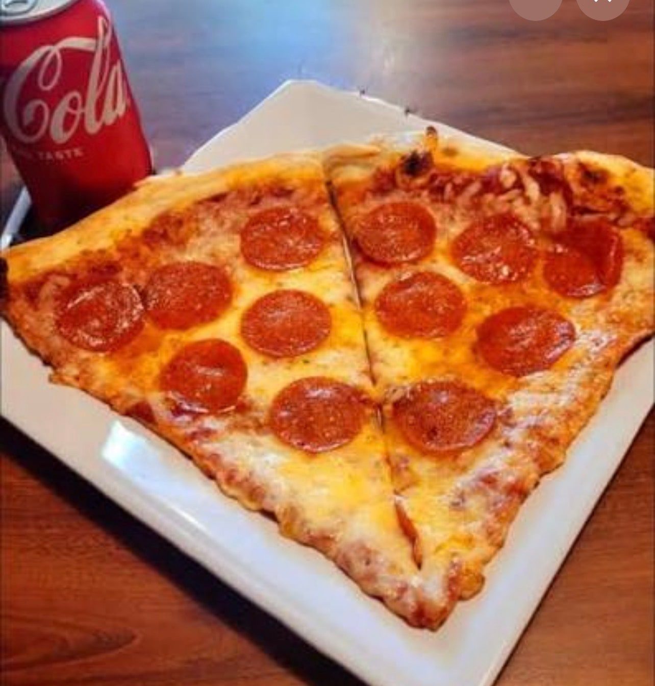 Pepperoni slices fresh from the oven