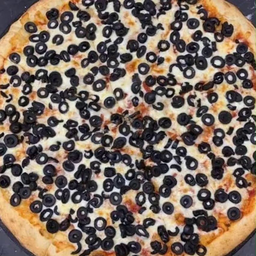 Black olive pizza